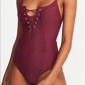 Womens Maroon Bathing Suit Old Navy Size S